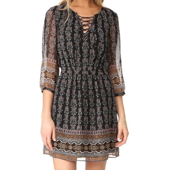 Madewell Dresses & Skirts - Madewell Lace-Up Dress In Burnished Floral