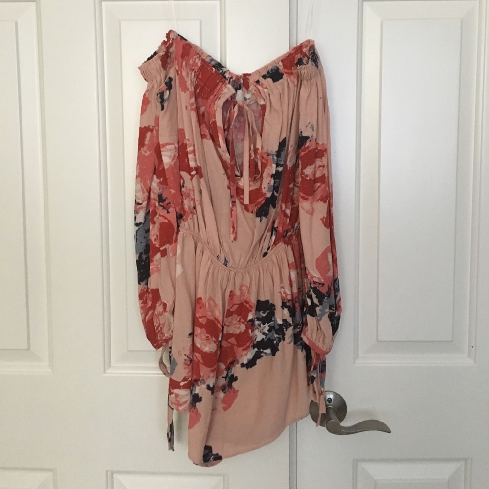 Off the shoulder floral romper NWT