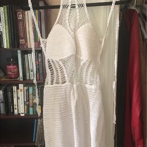 White crochet dress
