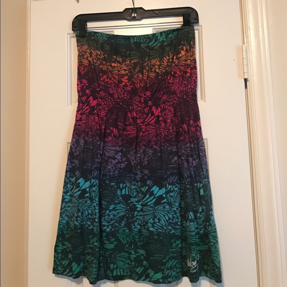 Billabong strapless butterfly dress