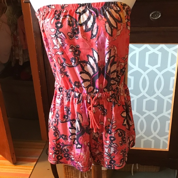 Mossimo Supply Co. Pants - Multicolored romper with elastic waist and chest
