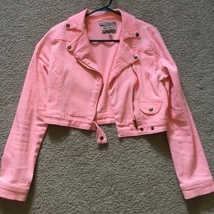 Pink cover up jacket