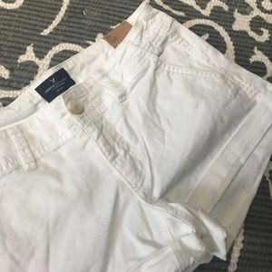 white American eagle shorts