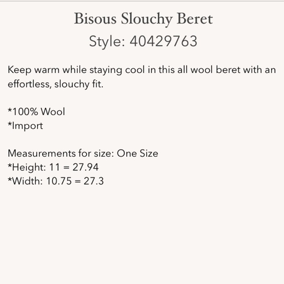 🌸Free People Slouchy Beret🌸 - Picture 3 of 5