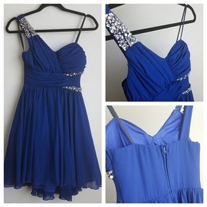 *Final* Blue One Shoulder Cocktail Dress (Juniors)