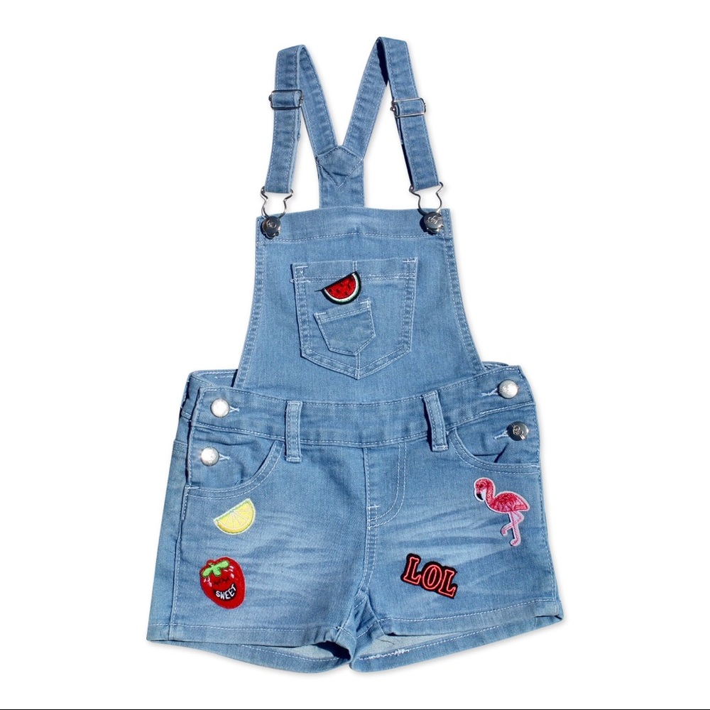 Denim Patchwork Overalls