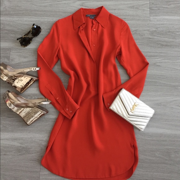 Vince Dresses & Skirts - Vince silk shirt dress