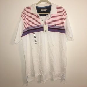 White collared polo tee