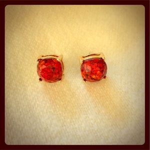 Red and Gold glitter earrings. LooklikeKateSpade.