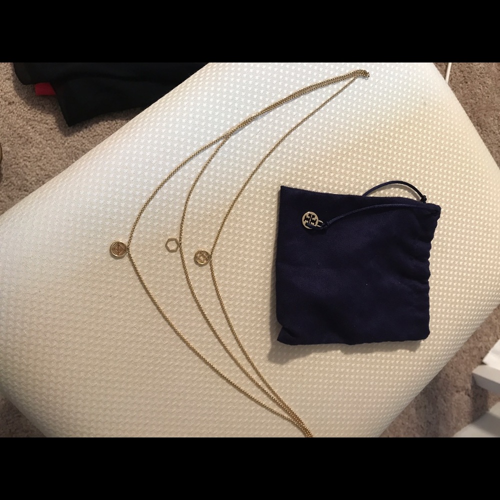 Tory Burch multi-strand necklace, gold.