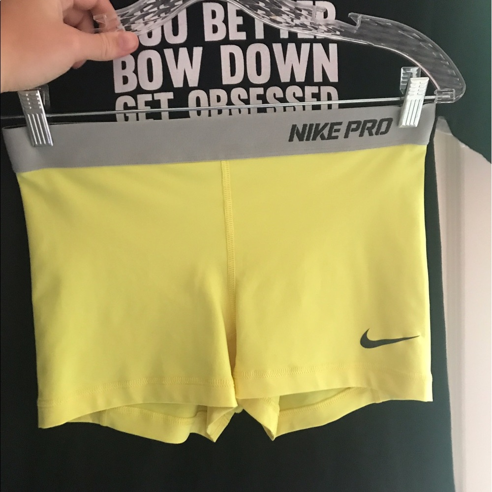 Yellow Nike Pros