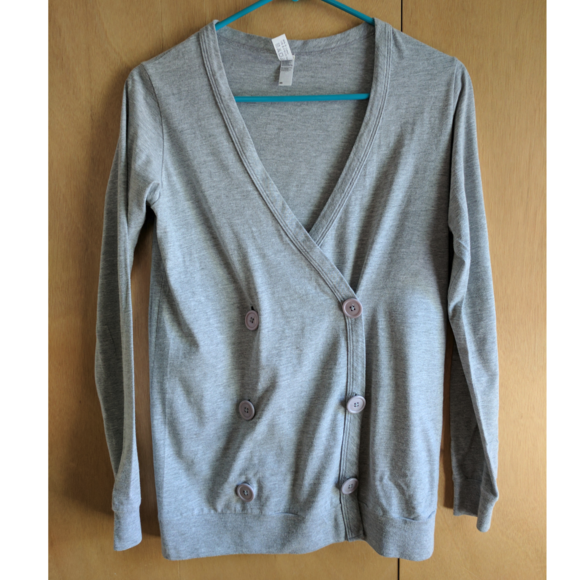 American Apparel Grey Unisex Cardigan - Picture 1 of 2