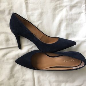 Calvin Klein Navy Suede Heels