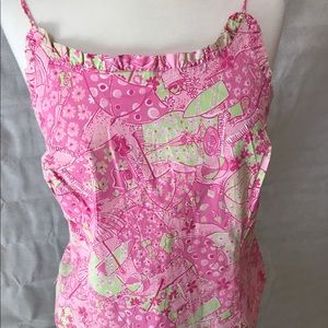 Lilly Pulitzer pink cotton camisole
