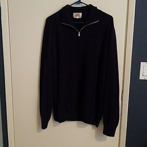 AUTHENTIC 100% CASHMERE HERMES CARDIGAN(NAVY BLUE)