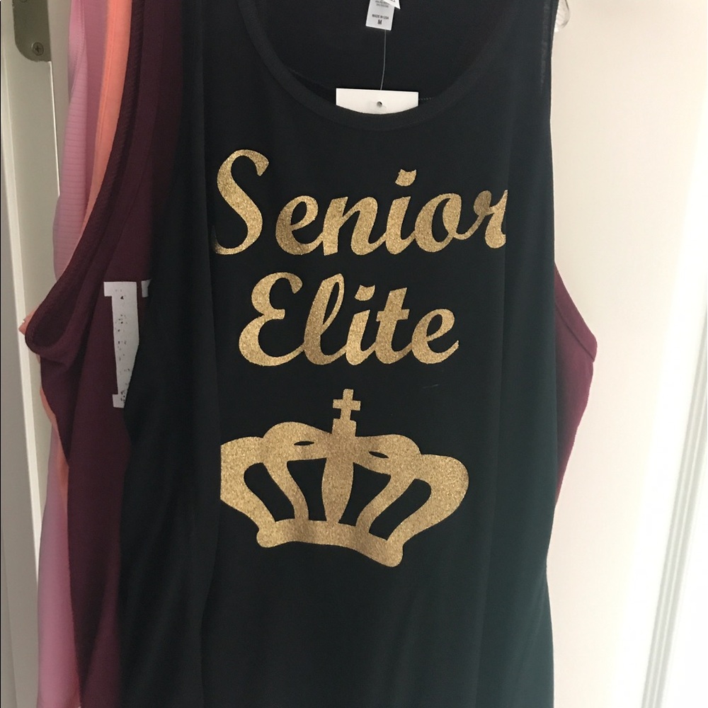 Senior Elite black Tank NWT