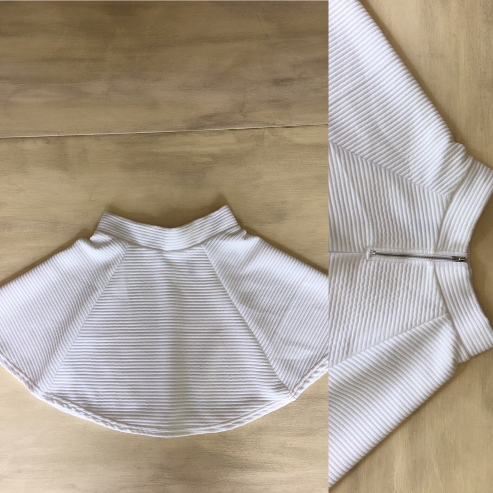 White Cotton Circle Skirt H&M