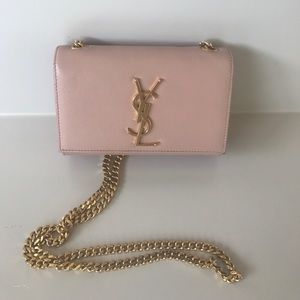 YSL monogram leather crossbody bag- NUDE