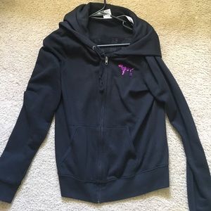 Black zip up hoodie from pink