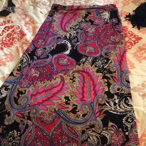 Bright colored maxi skirt