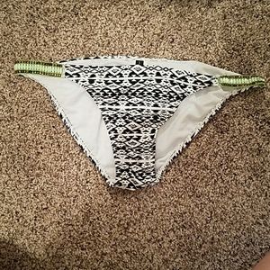 *bundle w/bikini top* beaded printed bikini bottom