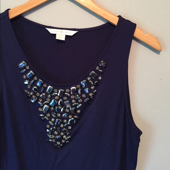 Boston Proper Tops - 🏷 sale Boston Proper jeweled tank top
