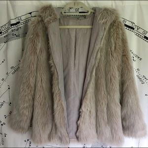 beige (faux) fur jacket