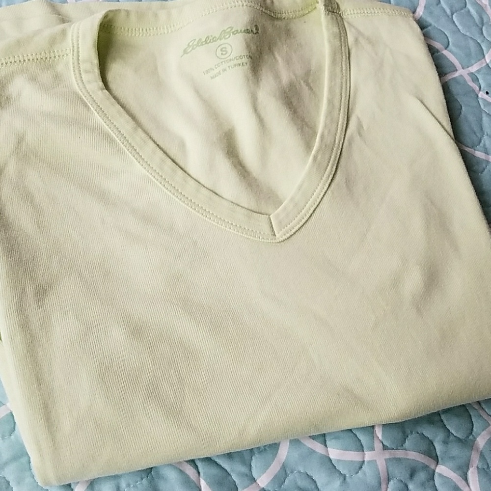 Eddie Bauer 100% cotton tee.pale green.gently used