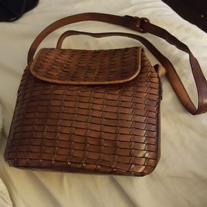 Vintage woven Fossil Crossbody