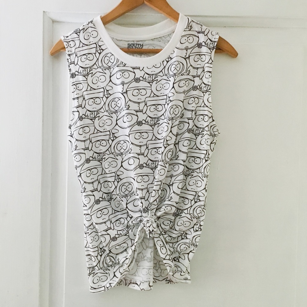 South Park White Muscle Tank