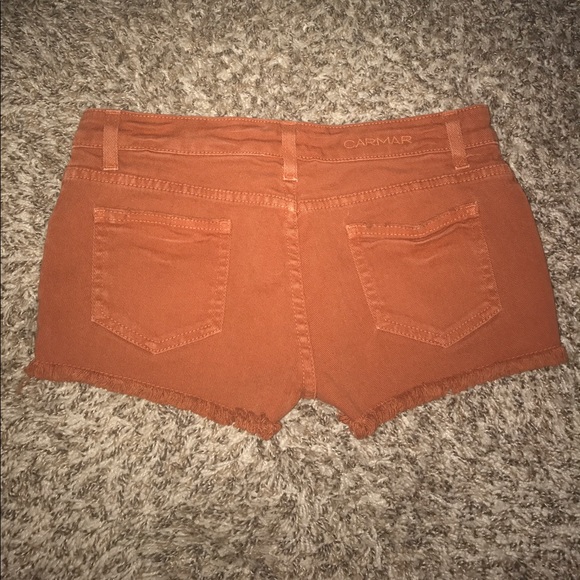 LF Stores Carmar burnt orange jean shorts - Picture 2 of 2