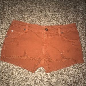 LF Stores Carmar burnt orange jean shorts
