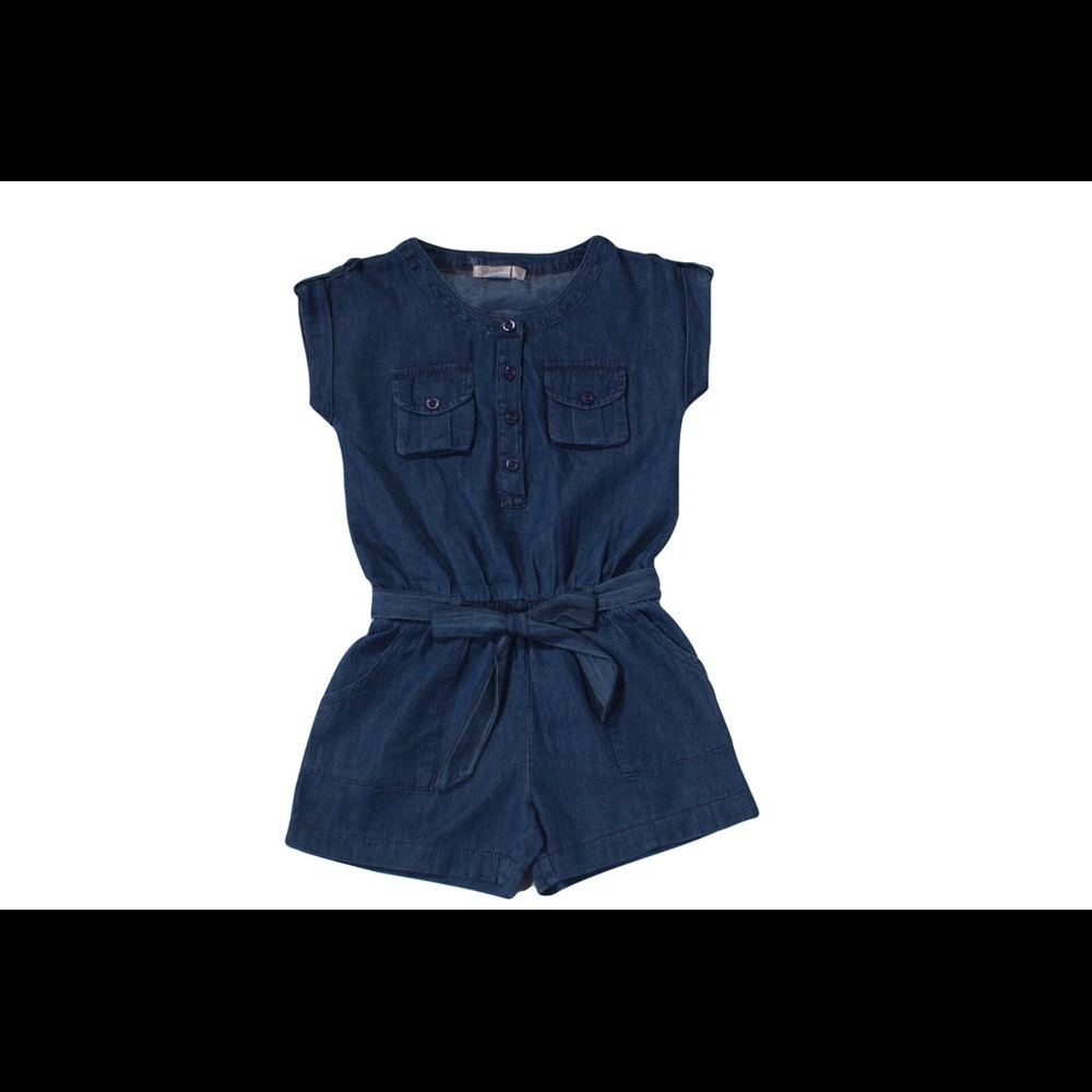 Denim Shorts Romper