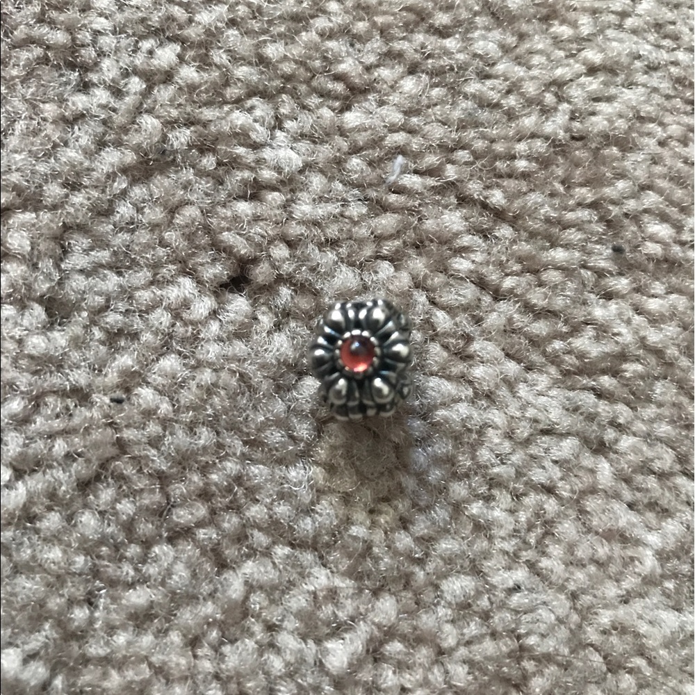 Pandora Garnet Flower Charm birthday blooms