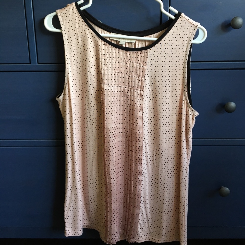 NWT - pink with black polka dot top