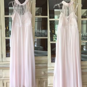 BCBG Blush Lace Maxi Dress