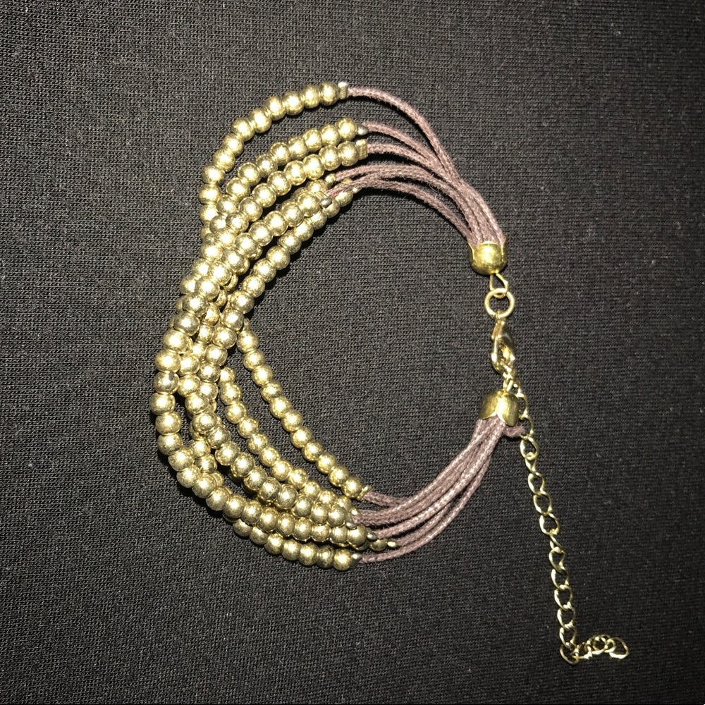 Gold beaded bracelet