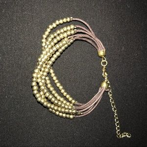 Gold beaded bracelet