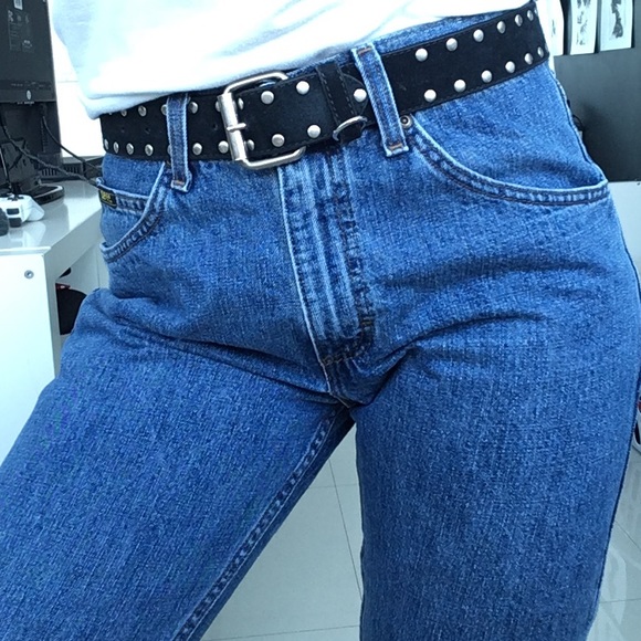 Reformation Accessories - Metal and Black Leather Studded Belt