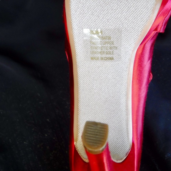 Ruby Red Platform Peep-Toe Pumps - Picture 4 of 4