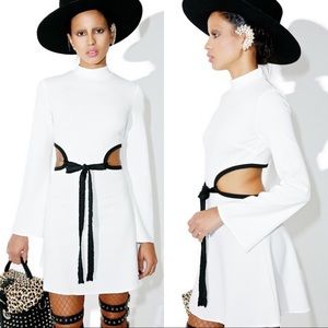 Black and White Cut Out Dress