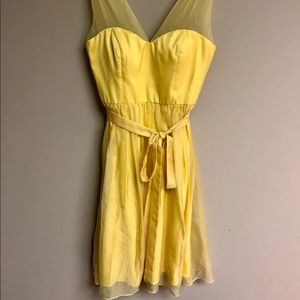 BHLDN Ainsley sunlight yellow bridesmaid dress