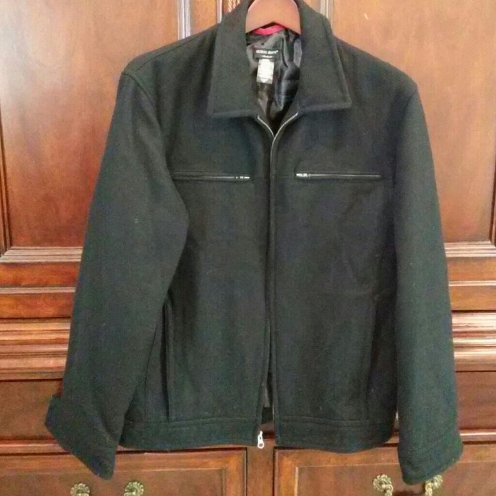 Men's GUESS Black Wool Jacket NWOT