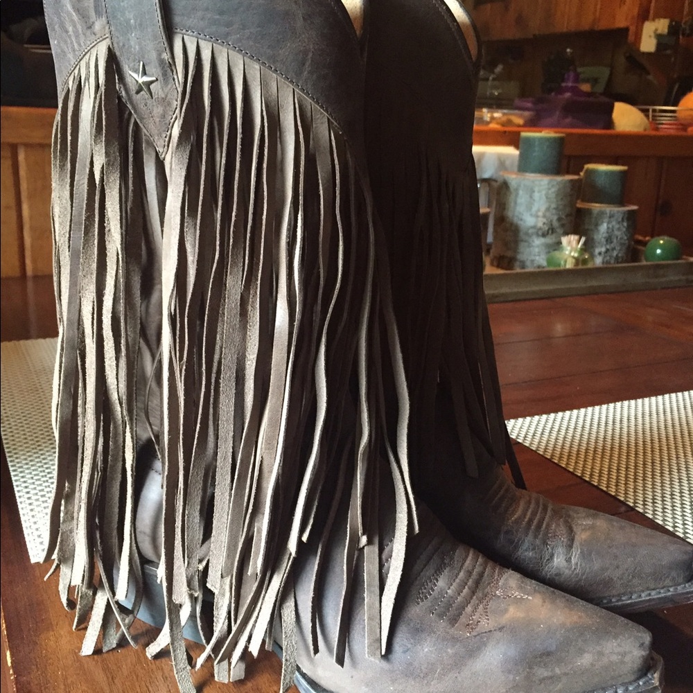 Roper fringe cowgirl boots