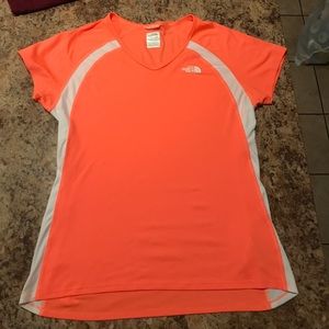 Bright Orange North Face T Shirt