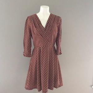 Vintage inspired fit and flare secretary dress