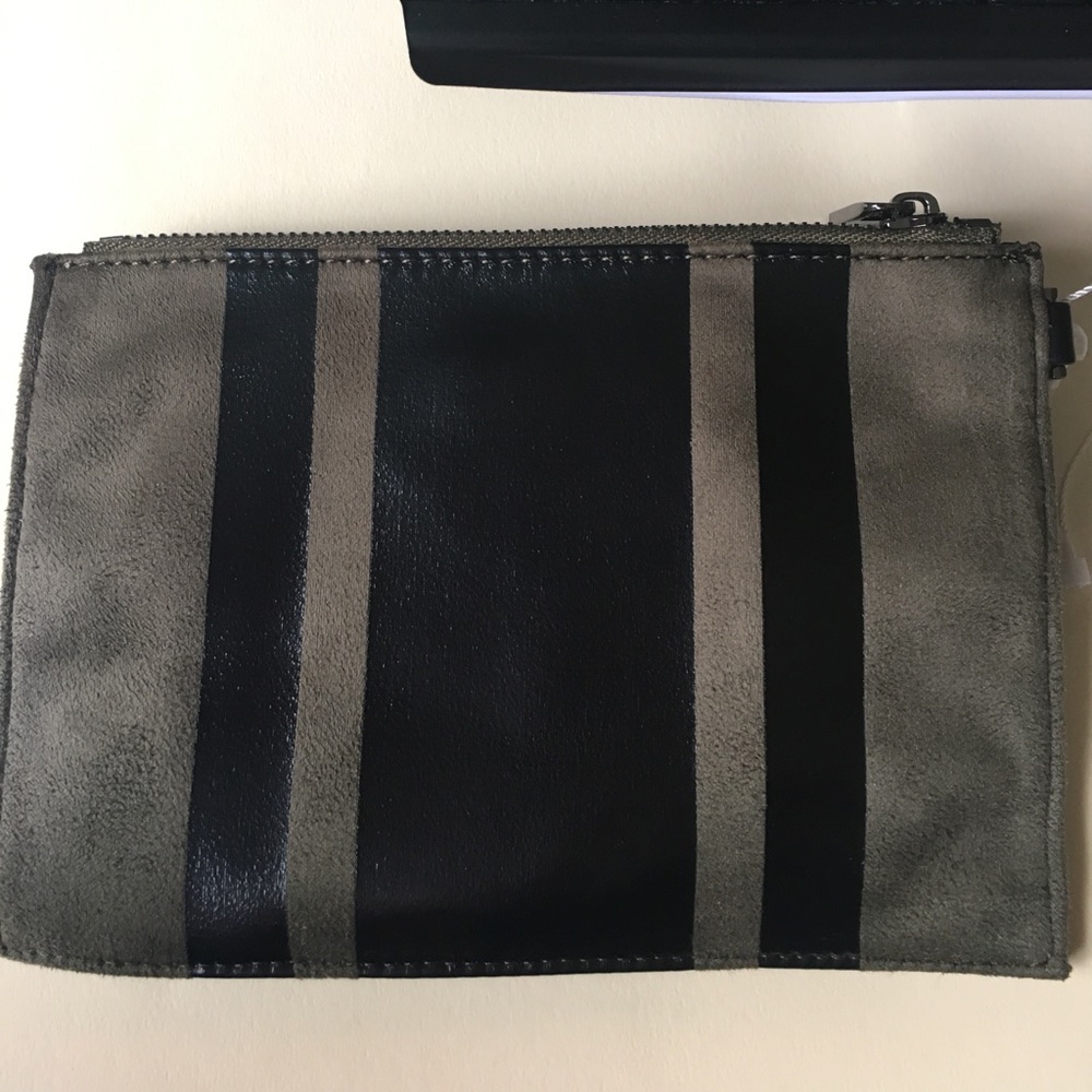 Suede wristlet