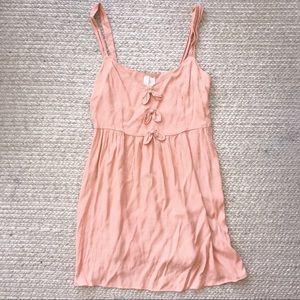 Perfectly Peach Bow Dress! L