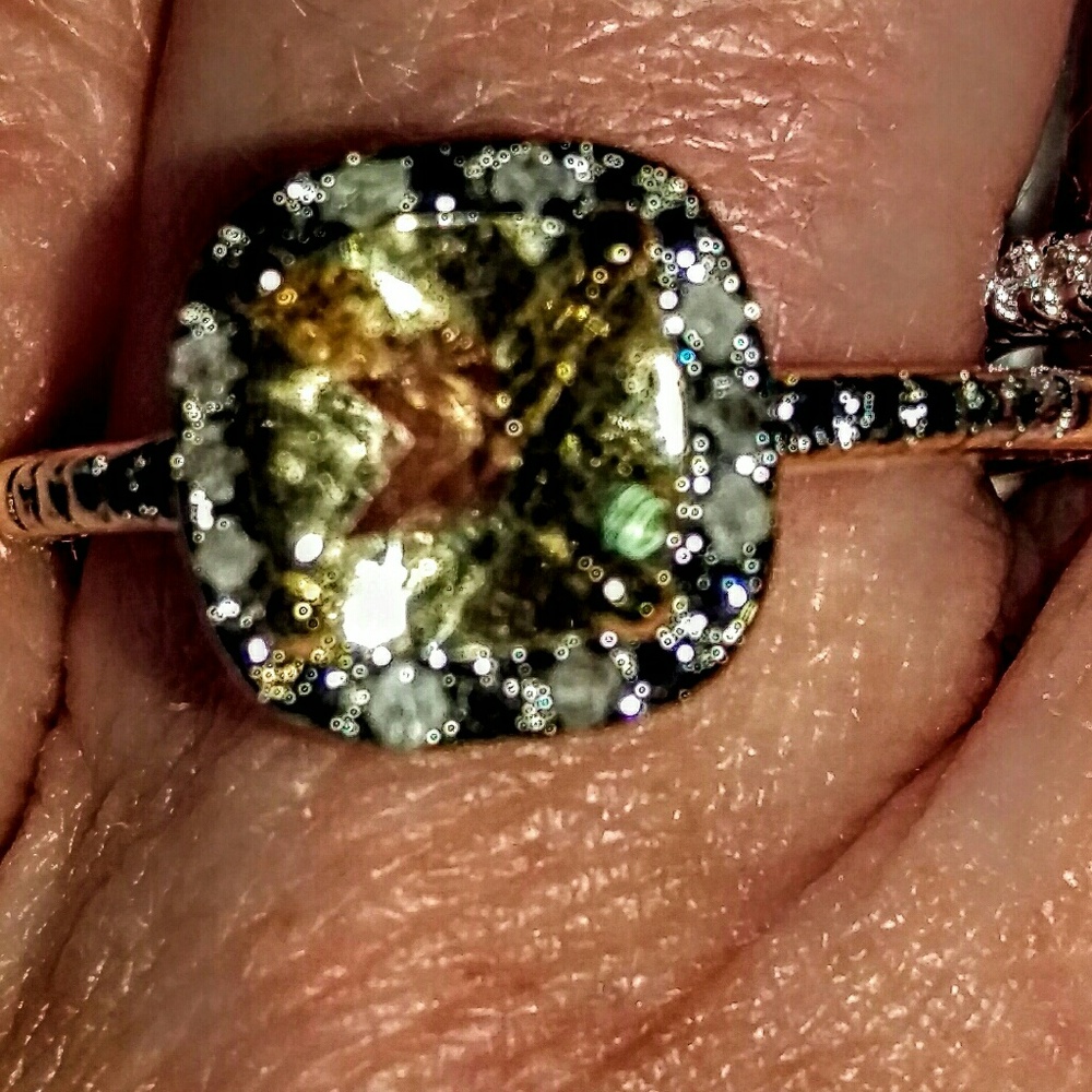 New Citrine surrounded by diamonds