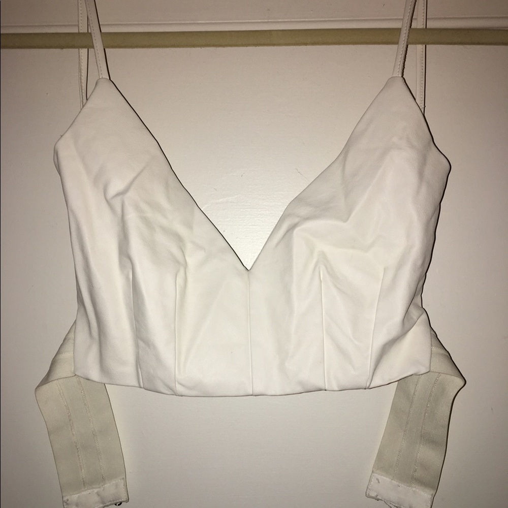 White crop top